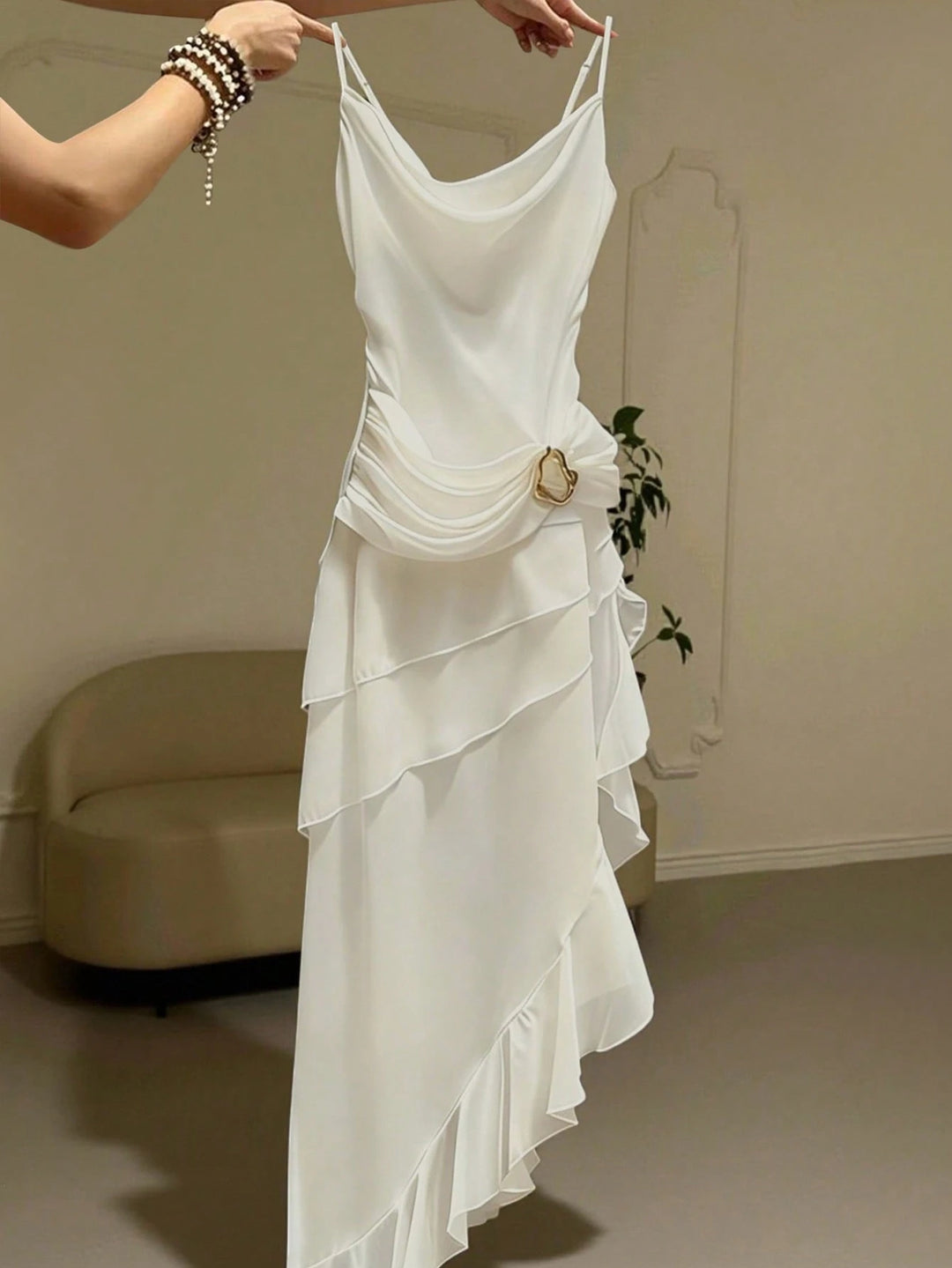 Rochie midi SHEIN, bej