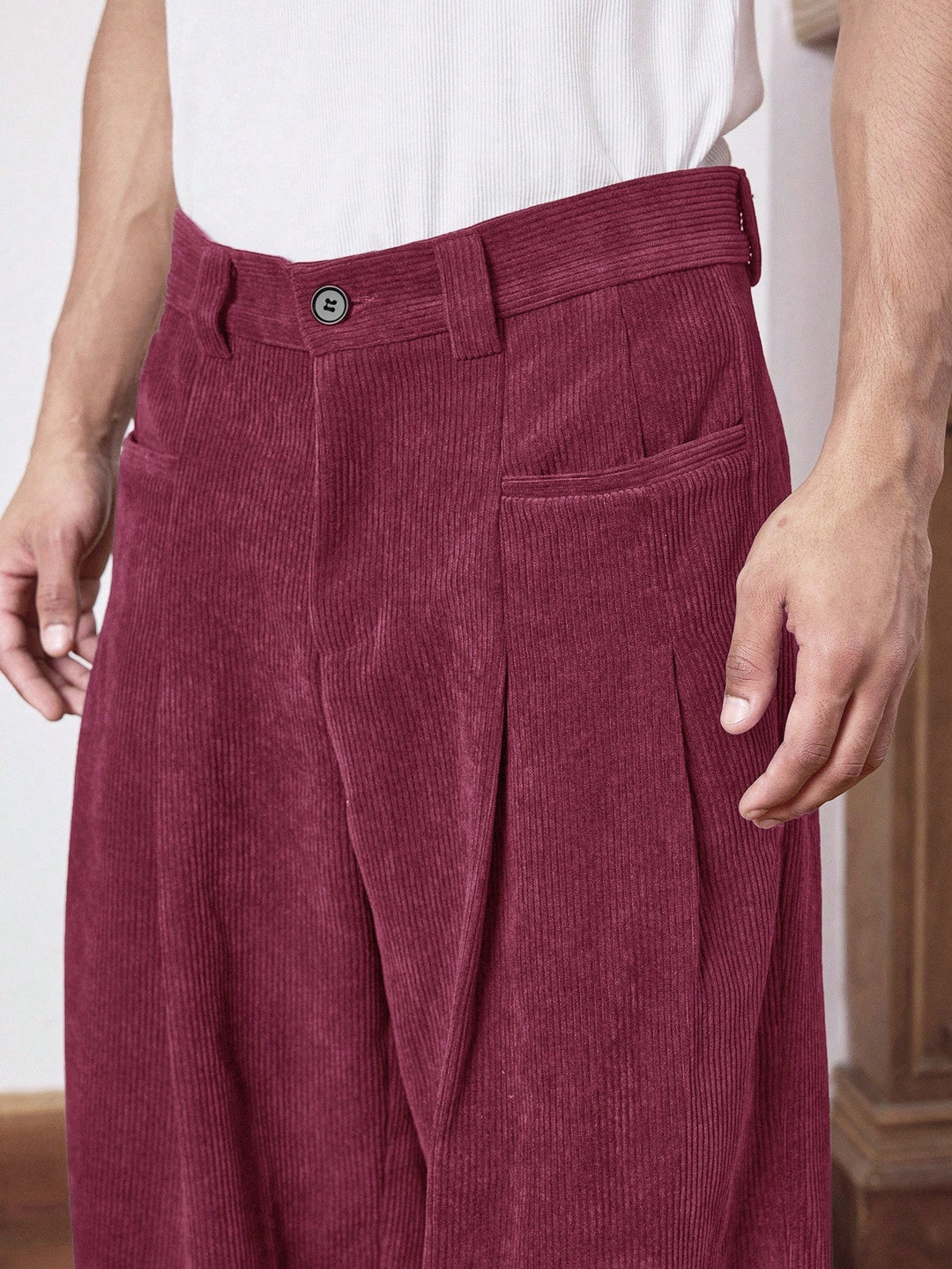 Pantalon SHEIN, vișiniu