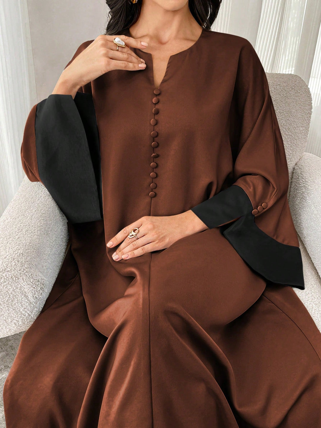 Rochie maxi SHEIN, maro