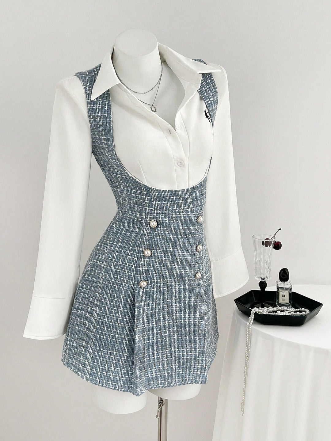 Rochie scurtă SHEIN, albastru