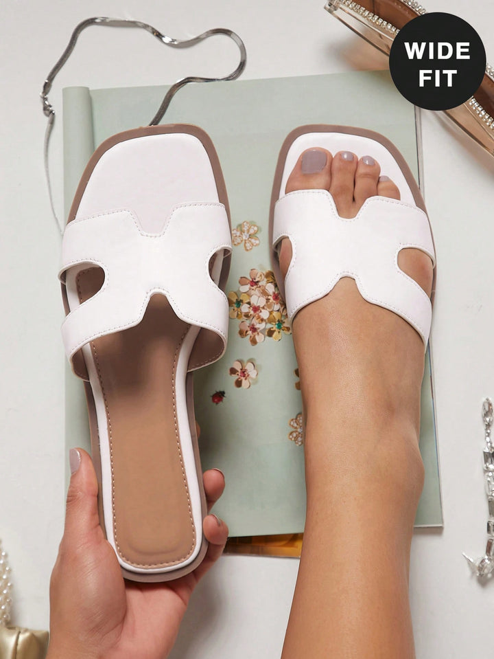 SHEIN papucs, fehér