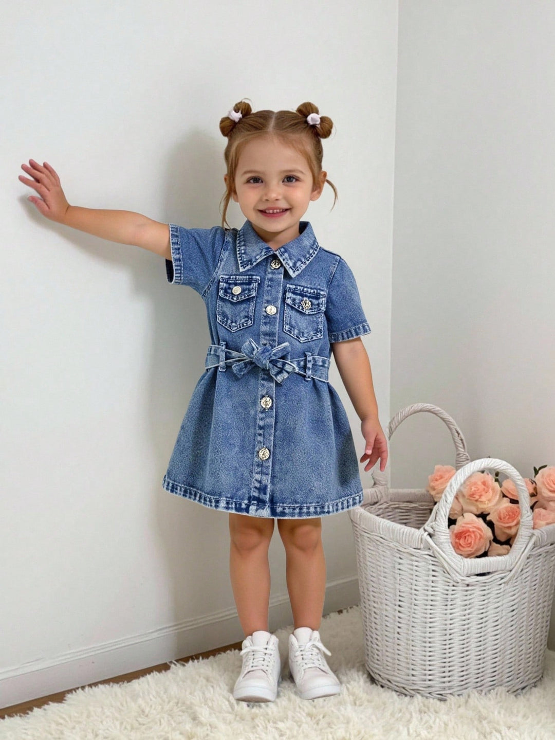 Rochie de denim SHEIN, albastru