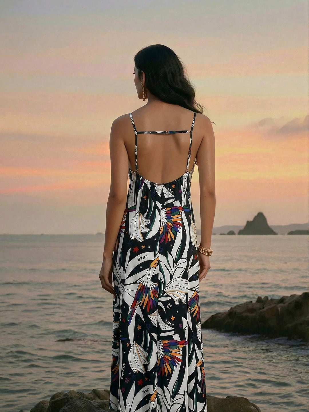 Rochie maxi SHEIN, mix culori