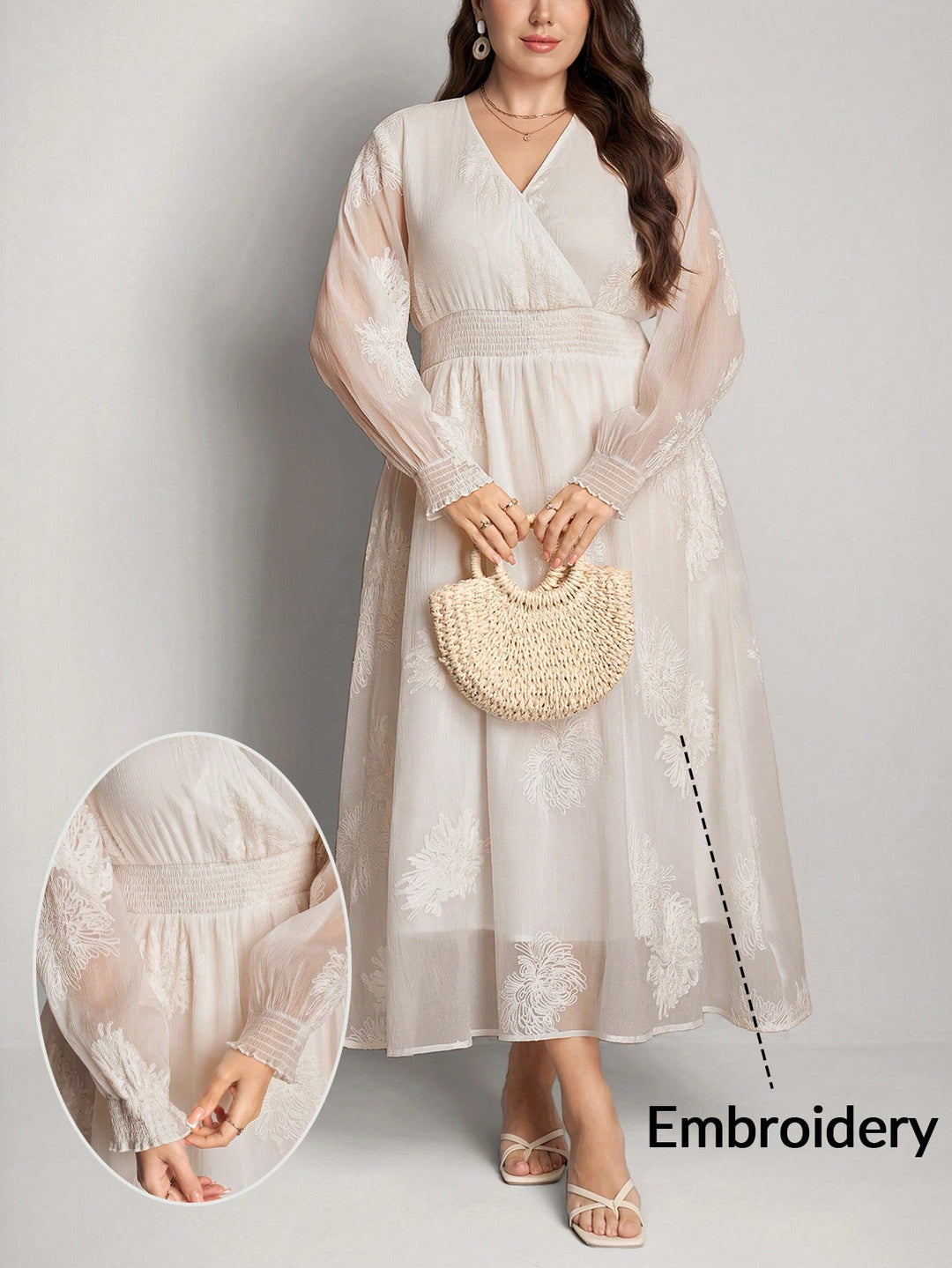 Rochie maxi  SHEIN, alb