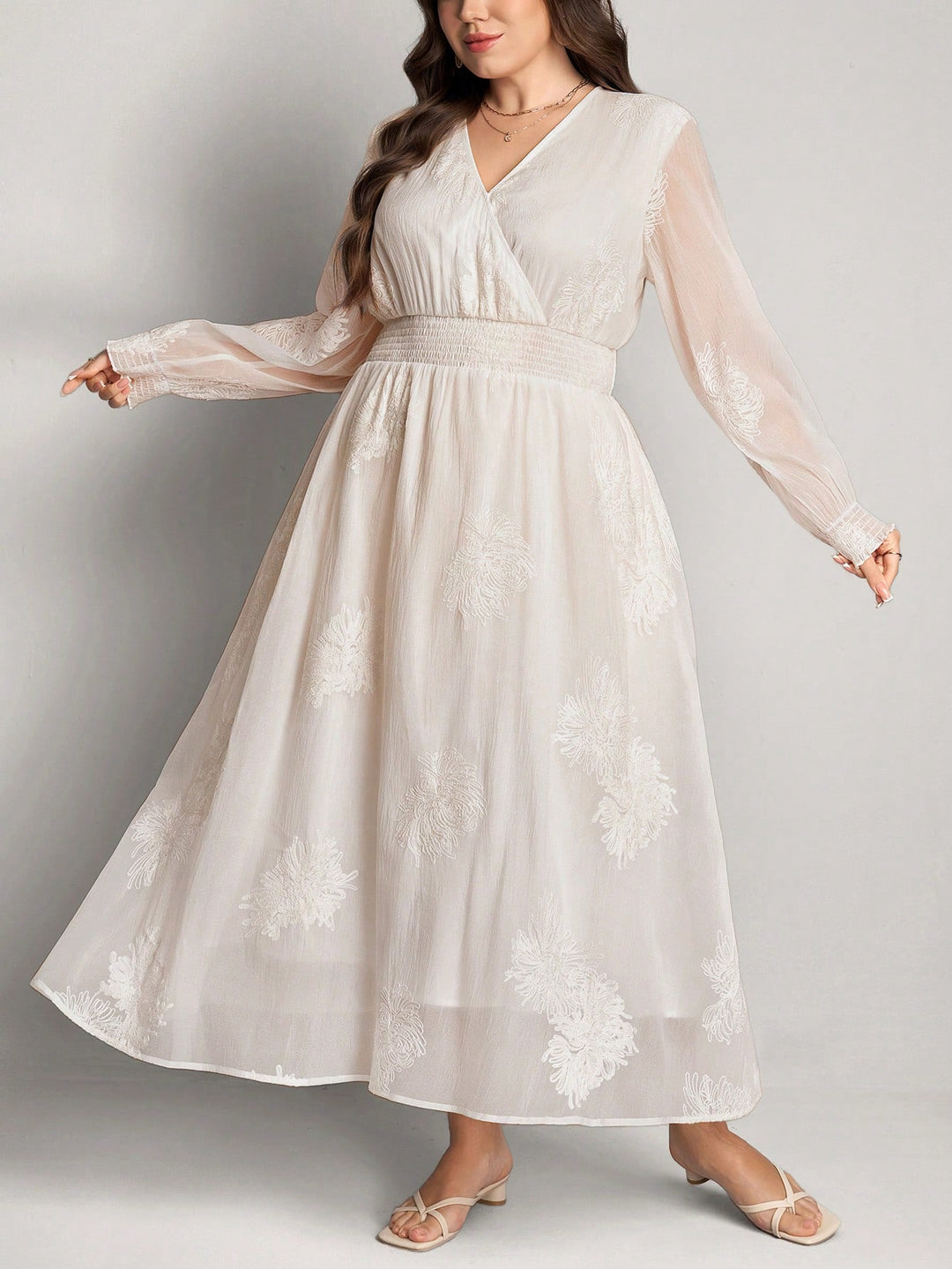 Rochie maxi  SHEIN, alb
