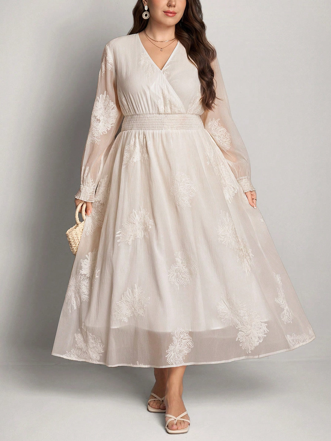 Rochie maxi  SHEIN, alb