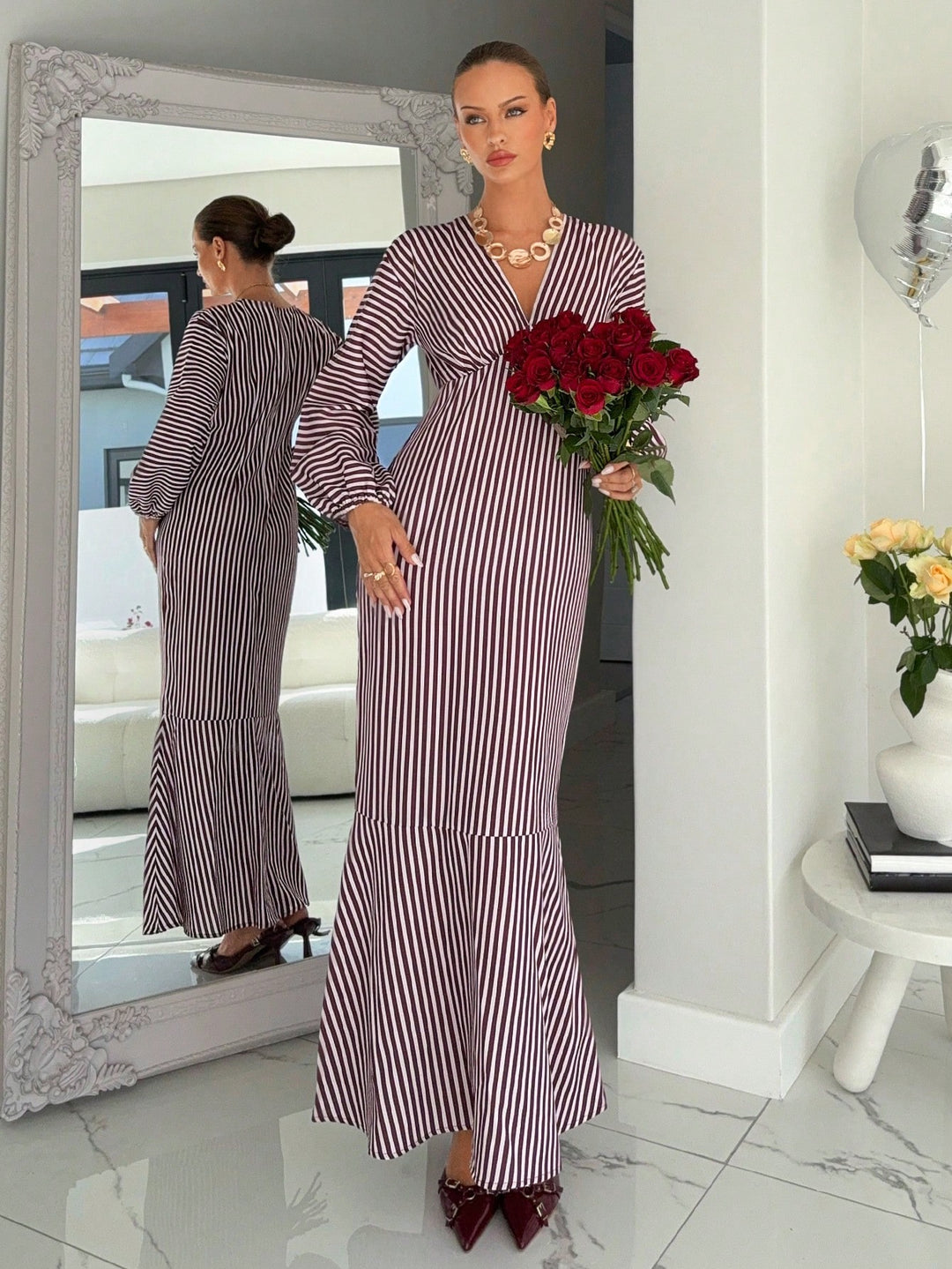 Rochie maxi SHEIN, roșu