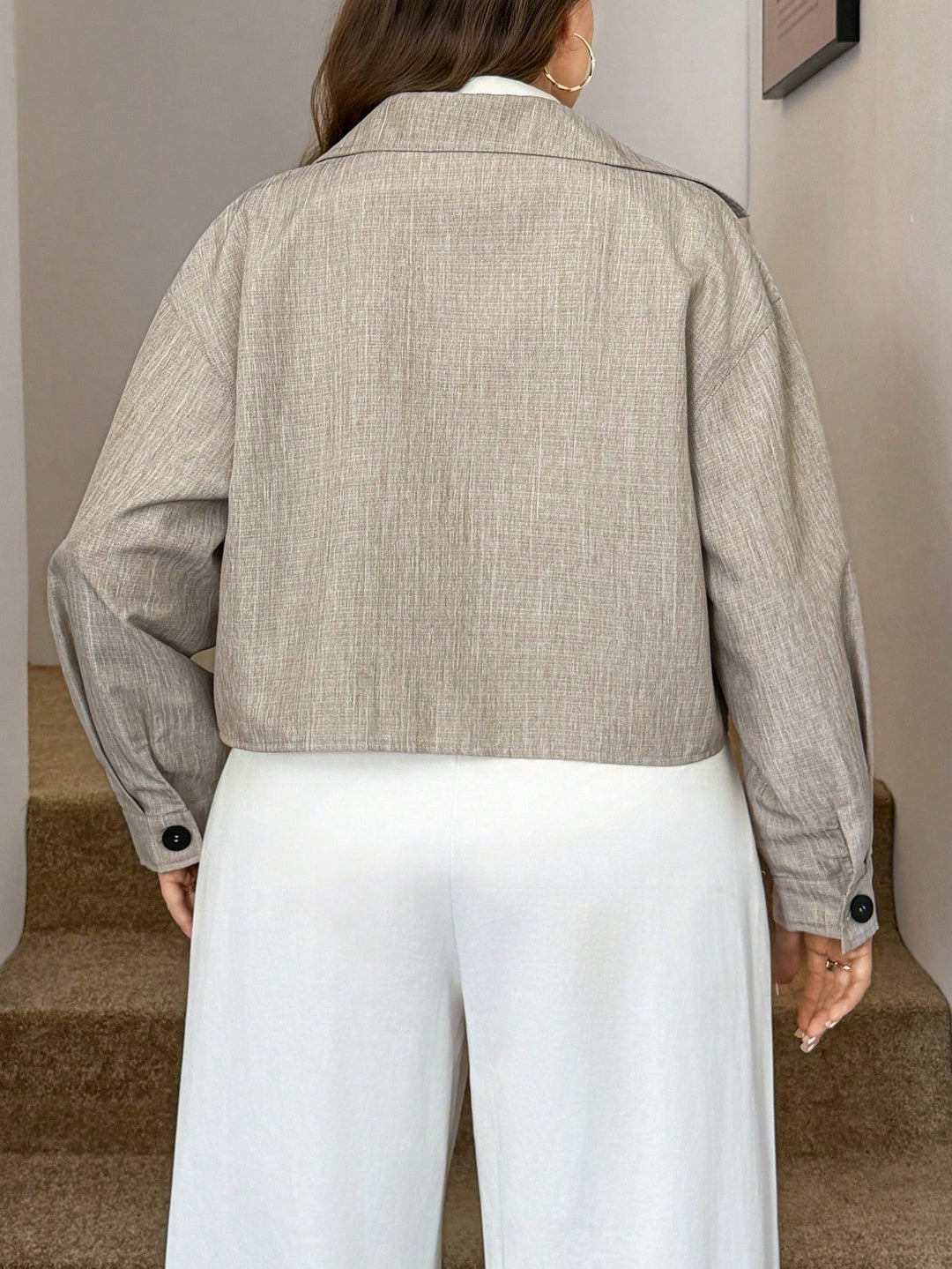 SHEIN dzseki, khaki
