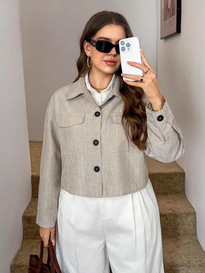 SHEIN dzseki, khaki