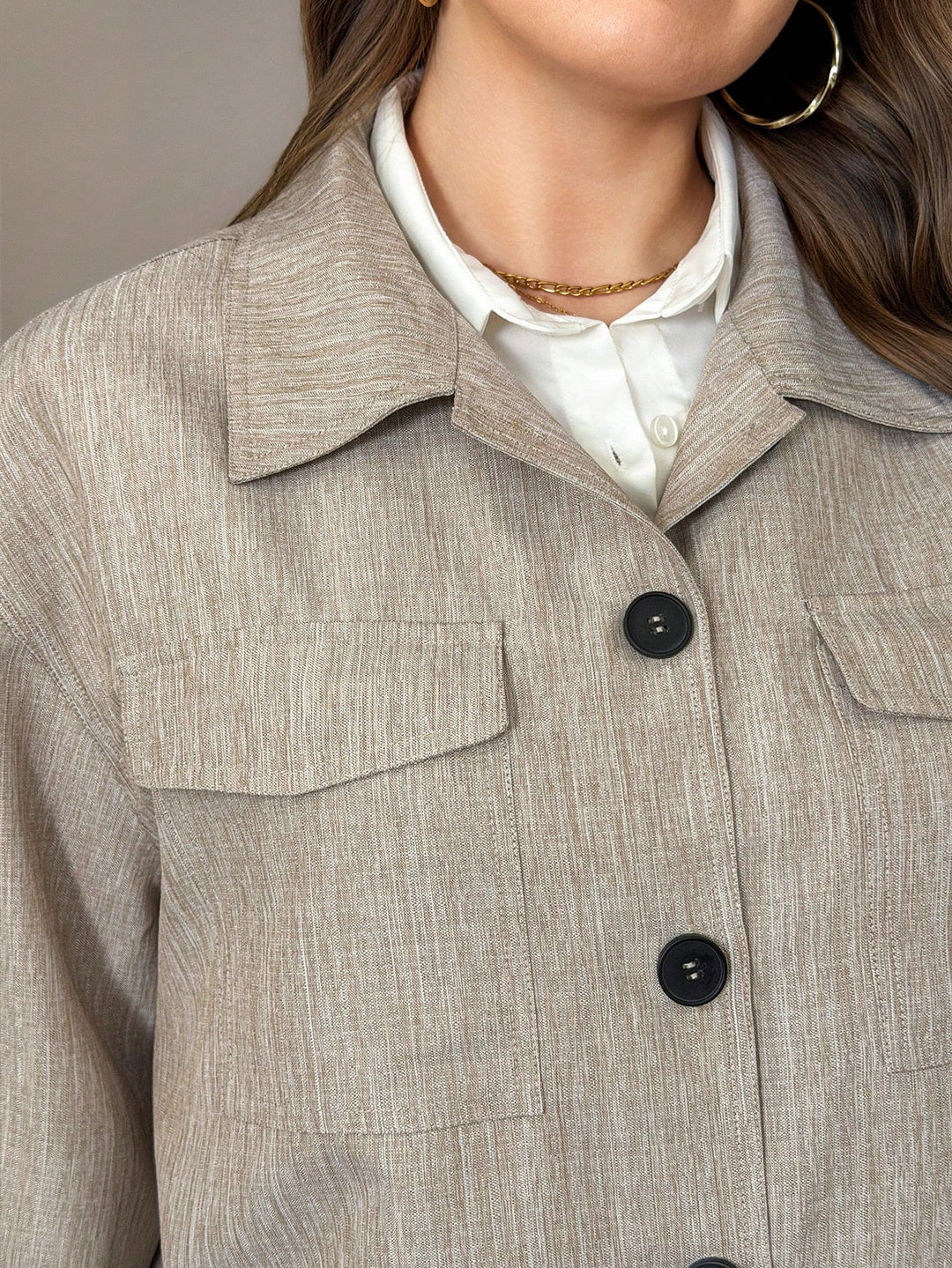 SHEIN dzseki, khaki