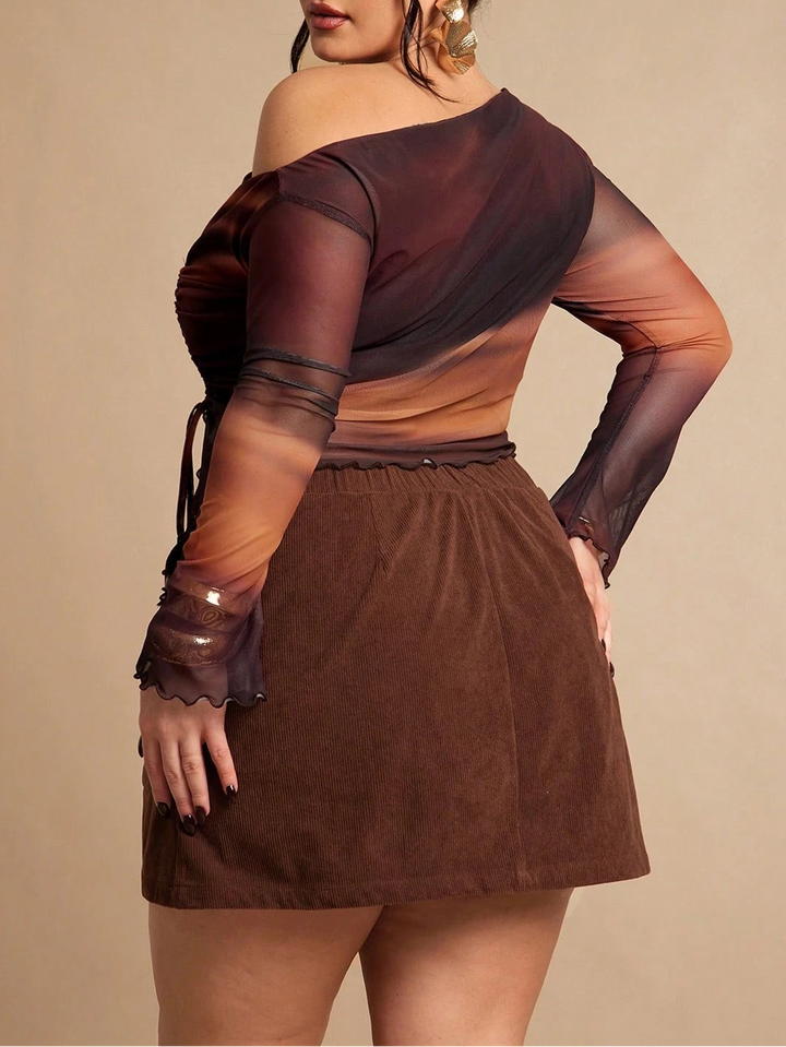 SHEIN Blúz, barna