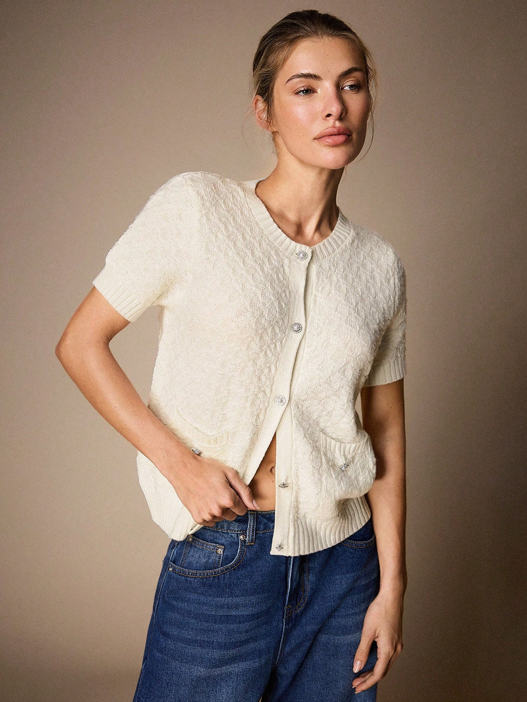 Cardigan SHEIN, bej