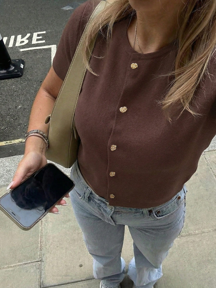 Cardigan SHEIN, maro