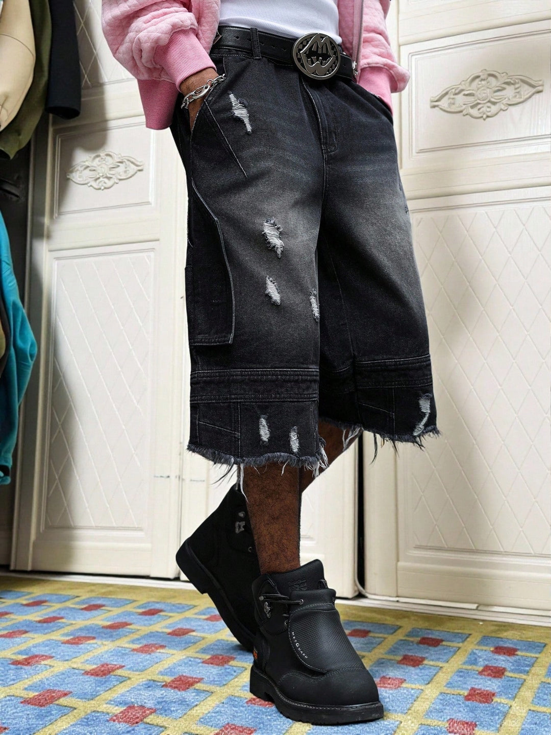 Pantaloni scurți SHEIN, negru