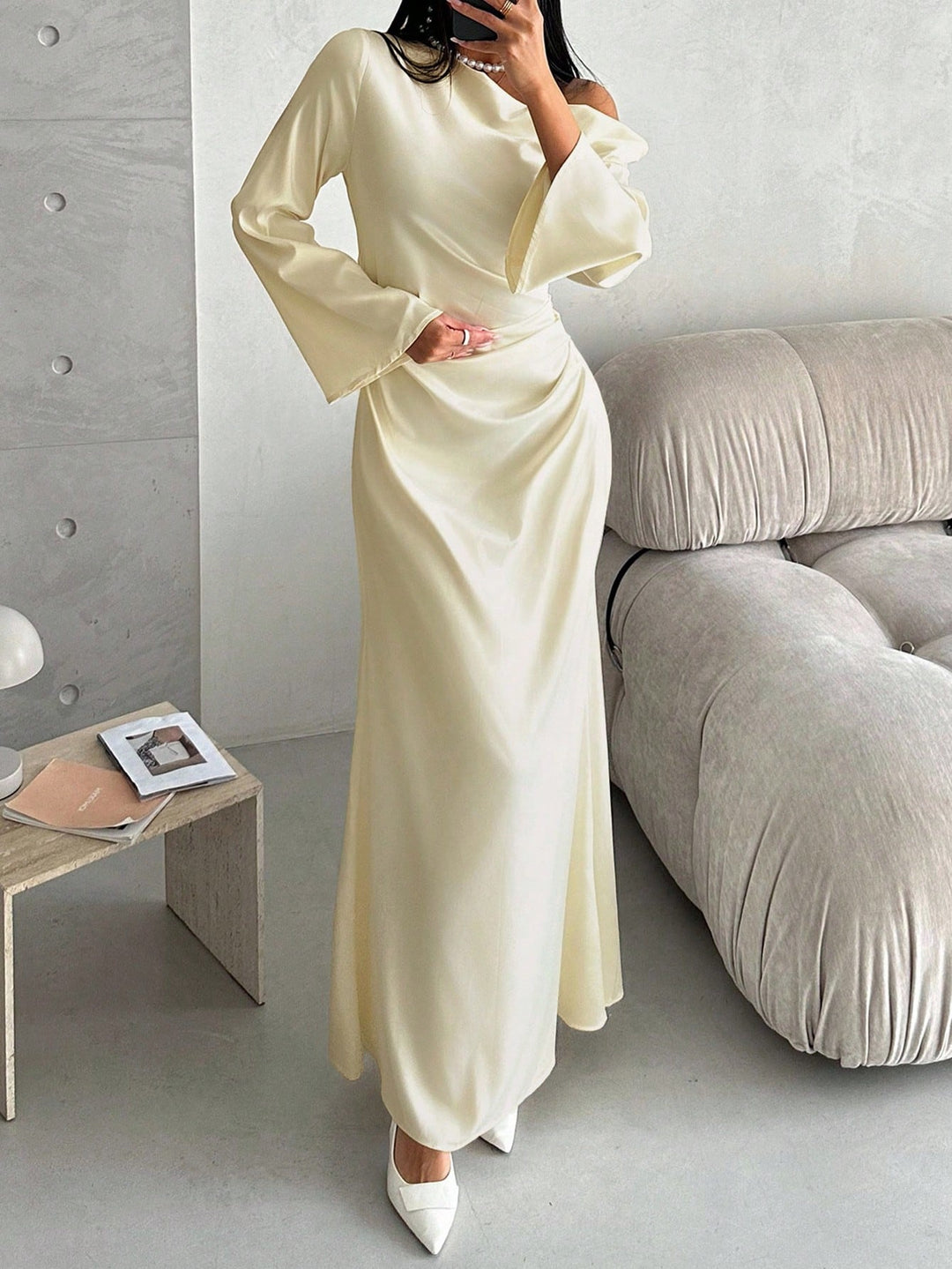 Rochie maxi SHEIN, portocaliu