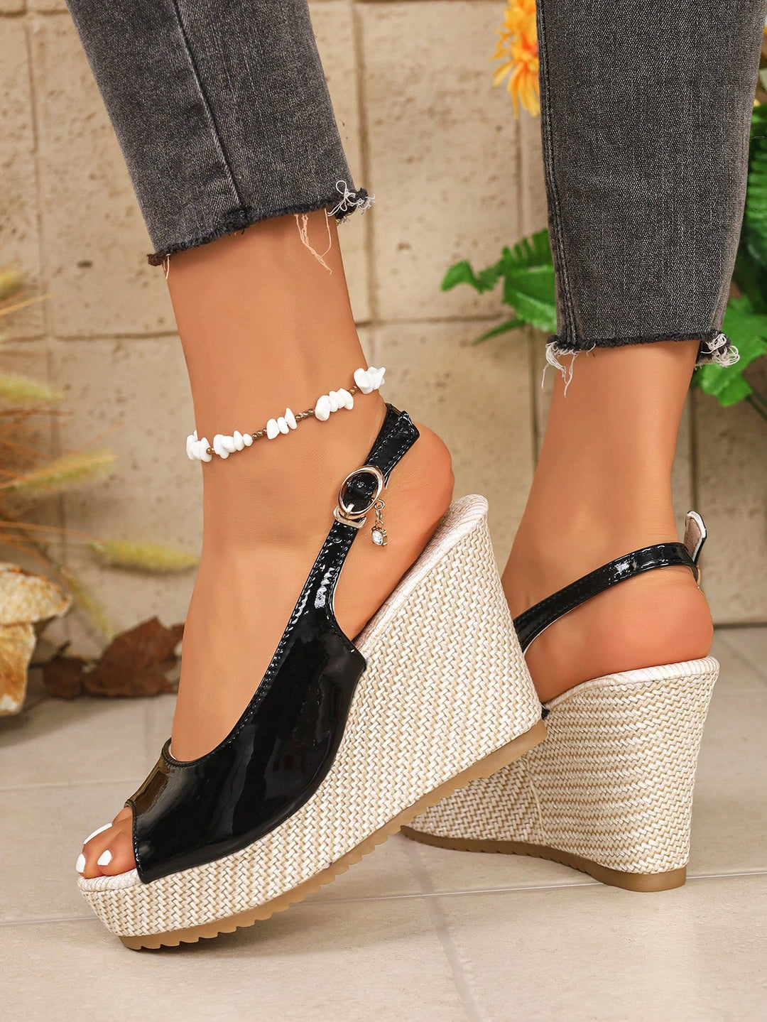 Sandale SHEIN, negru