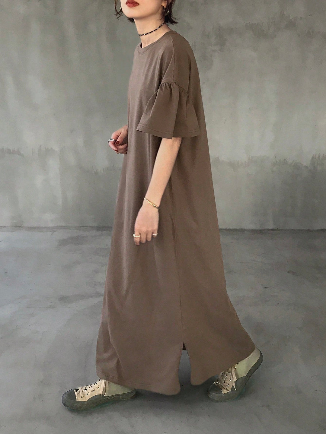 Rochie maxi SHEIN, maro