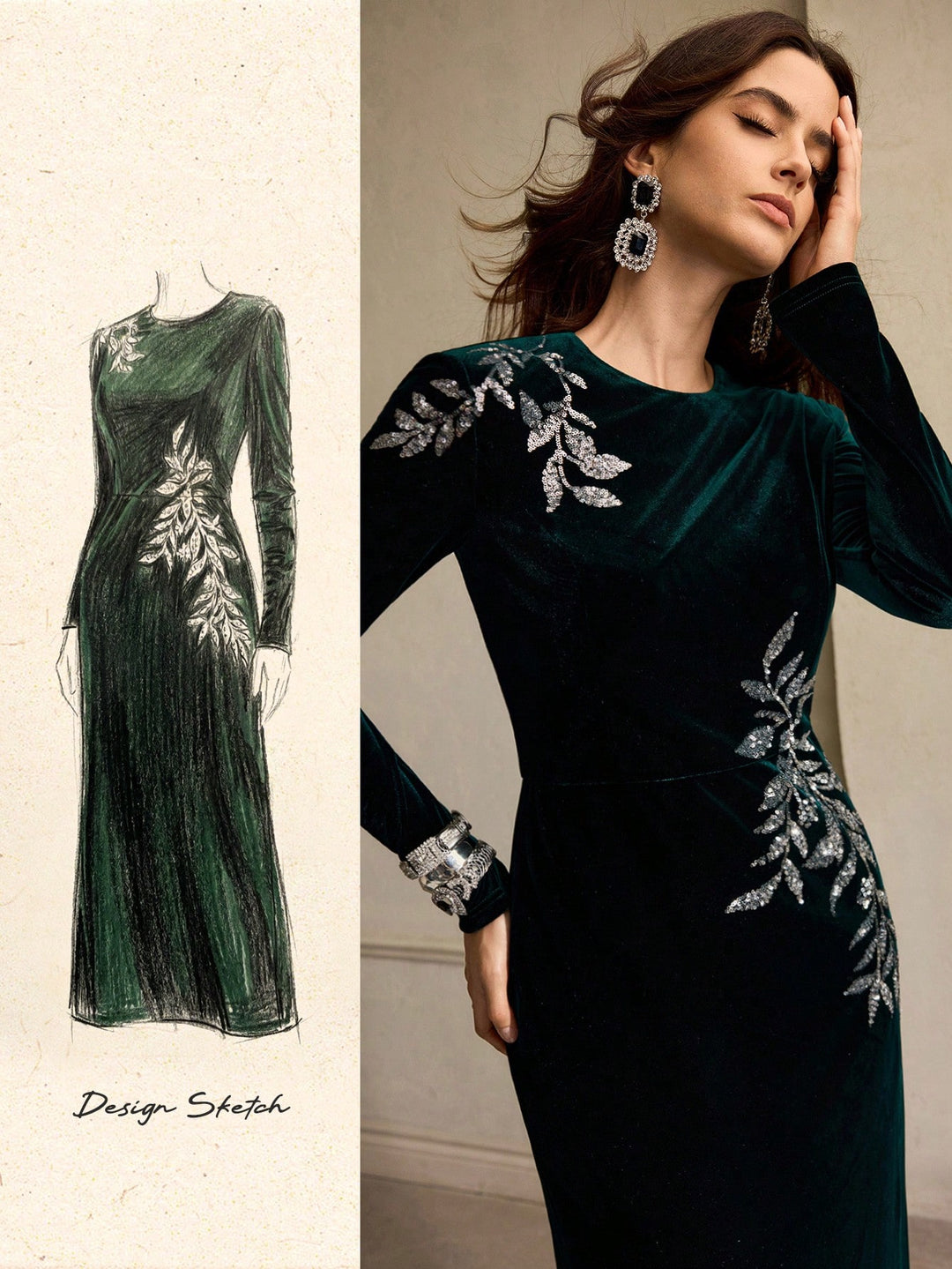 Rochie maxi SHEIN, verde