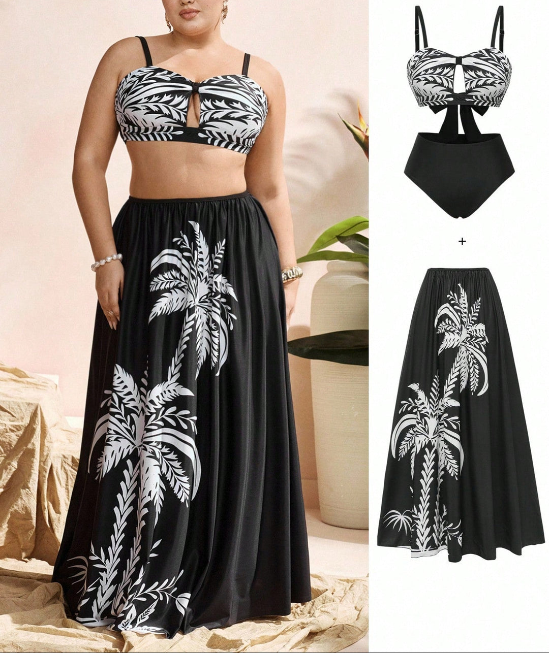 SHEIN fekete fürdőruha