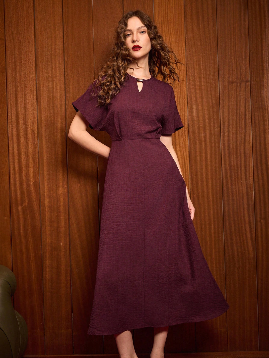 Rochie maxi SHEIN, vișiniu