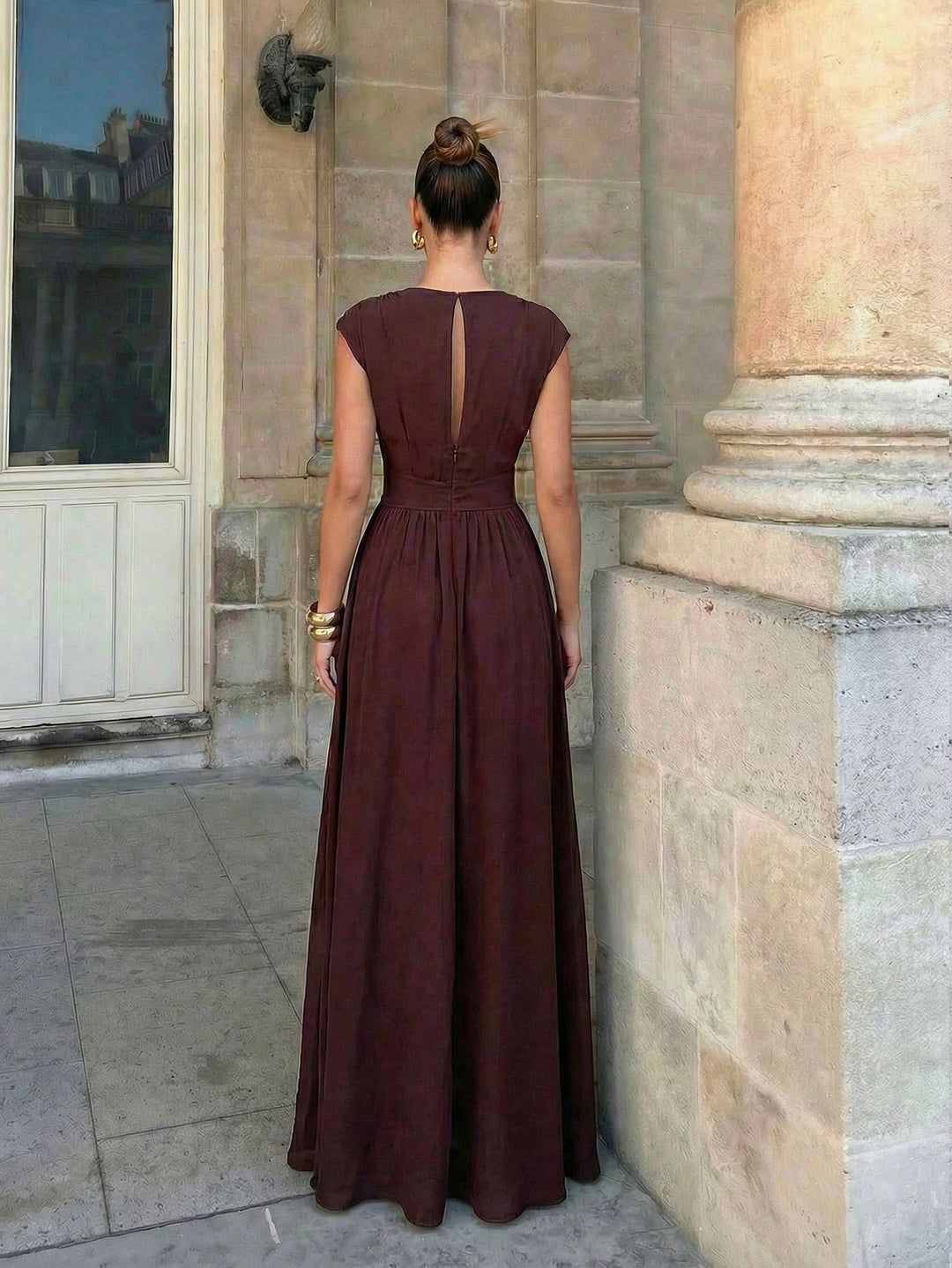 Rochie maxi SHEIN, maro