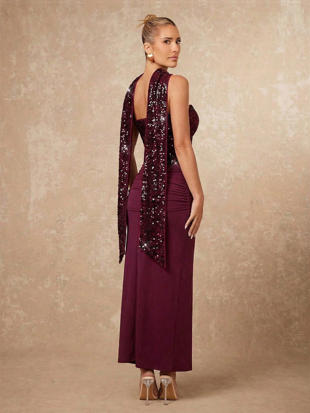 Rochie maxi SHEIN, vișiniu