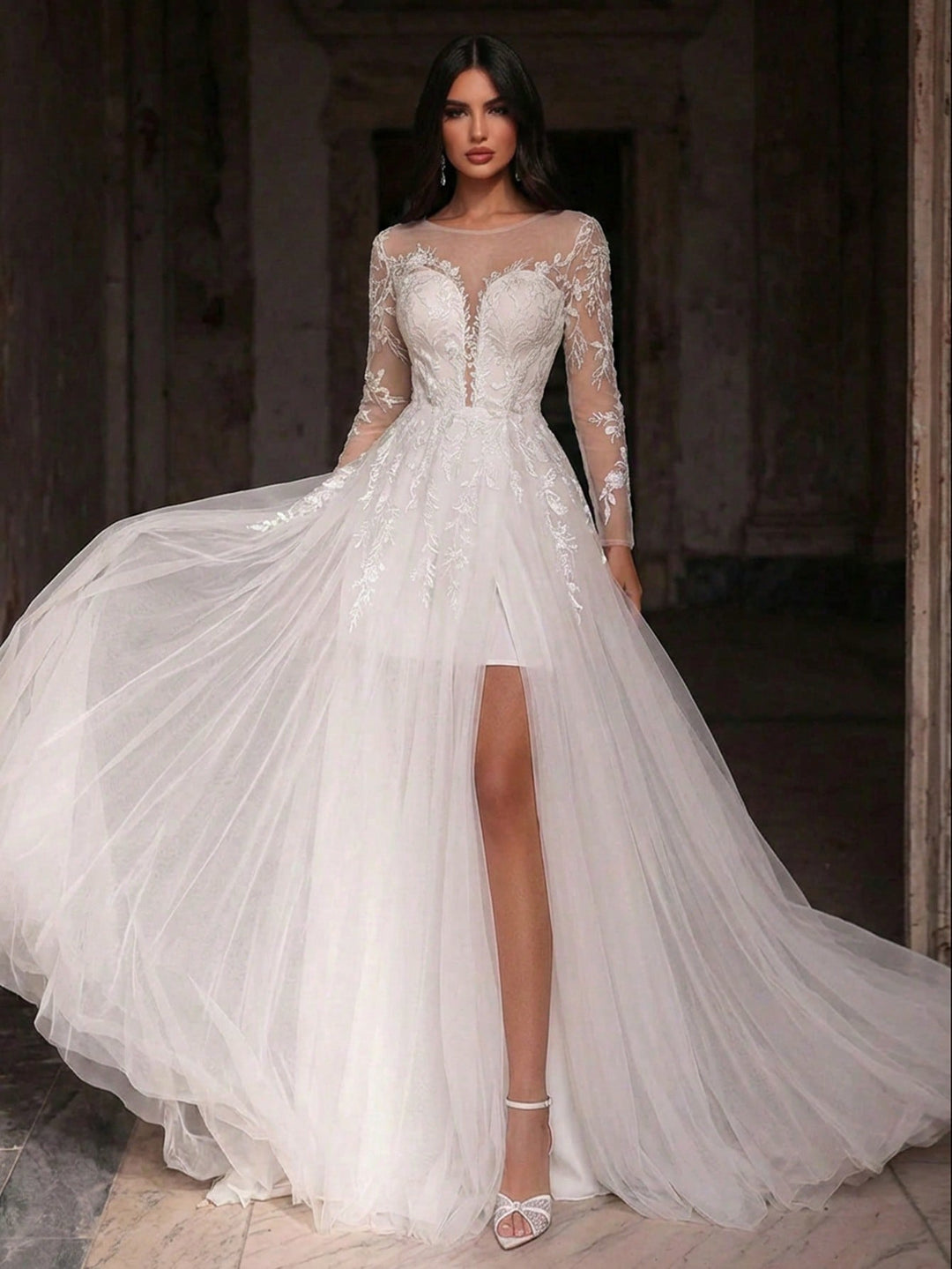 Rochie de mireasă SHEIN, bej