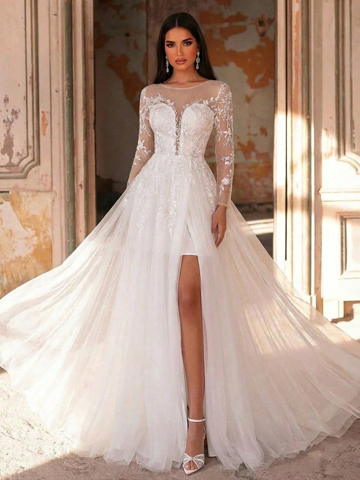Rochie de mireasă SHEIN, bej