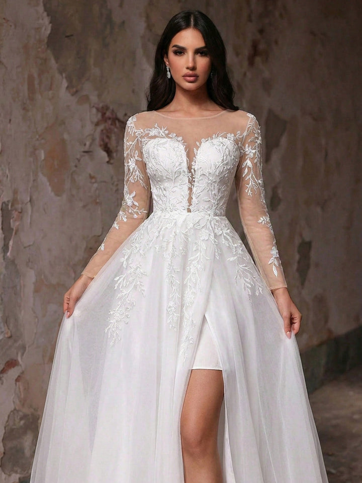Rochie de mireasă SHEIN, bej