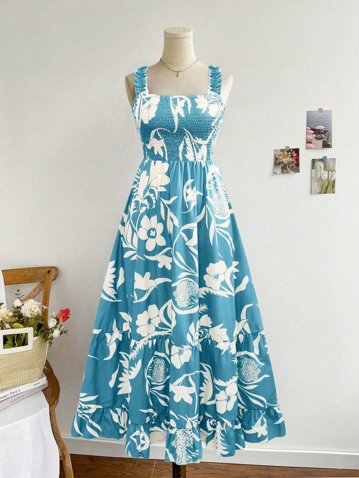 Rochie maxi SHEIN, turcoaz