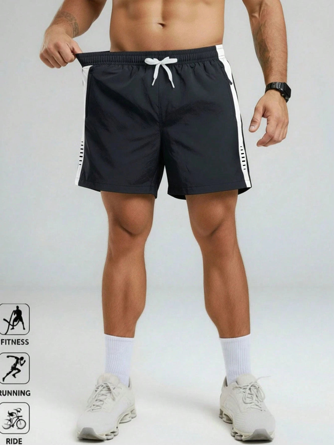 Pantaloni scurți SHEIN, negru