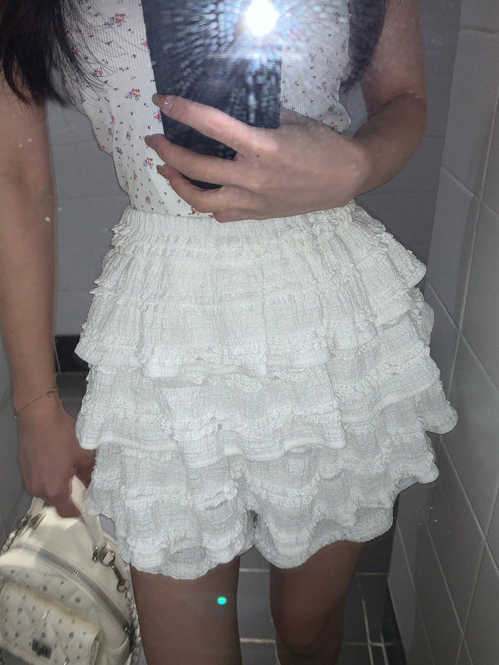 Pantaloni scurți SHEIN, alb