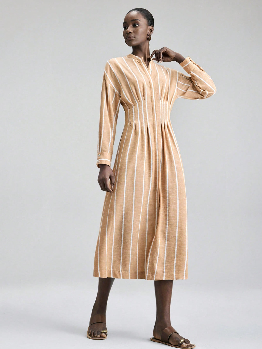 Rochie midi SHEIN, kaki