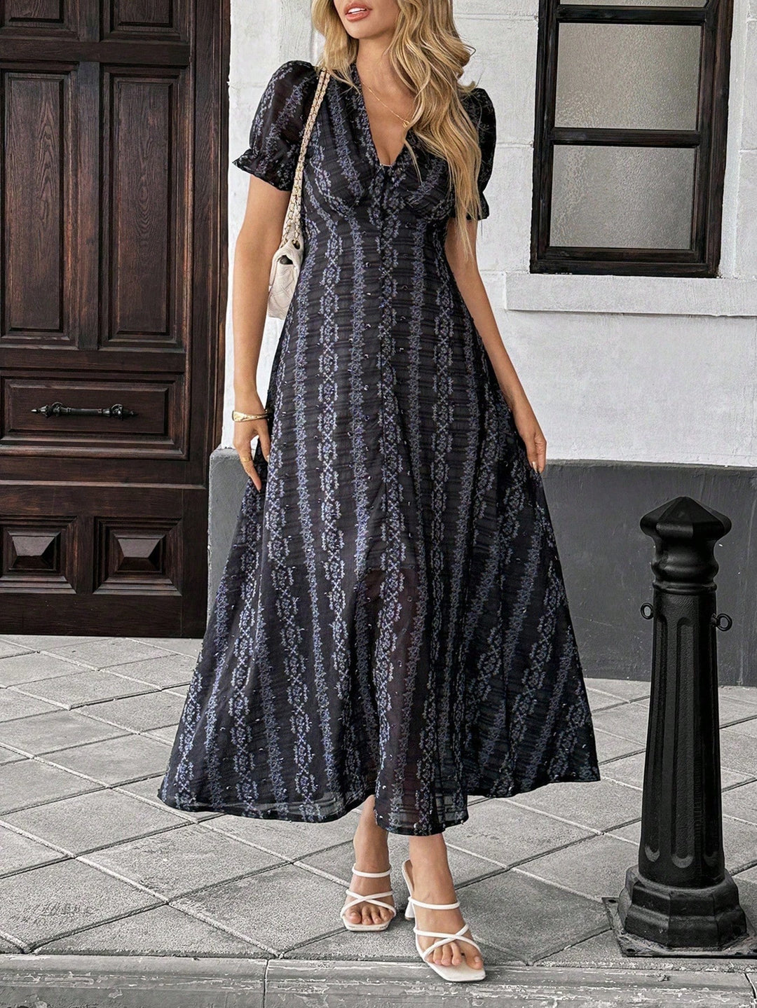 SHEIN maxi ruha, fekete