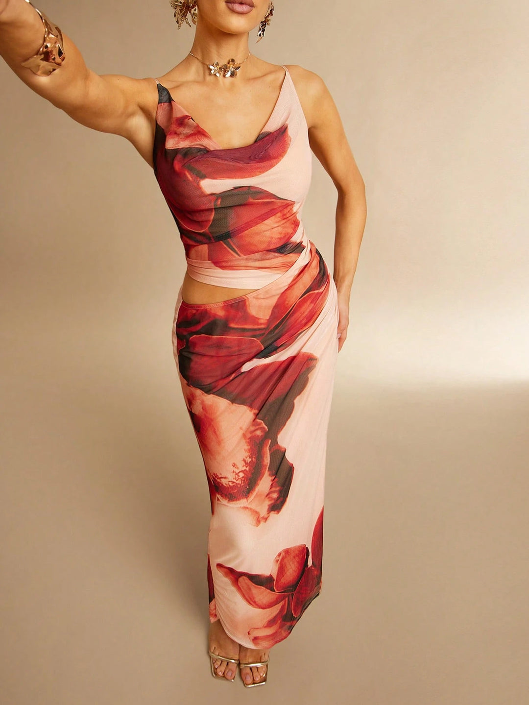 Rochie maxi SHEIN, mix culori