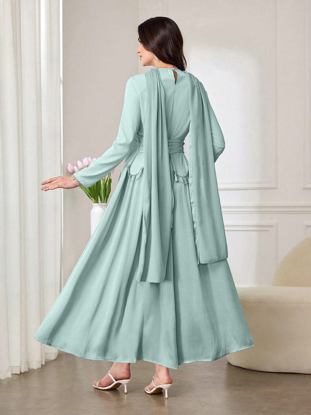 Rochie maxi SHEIN, verde