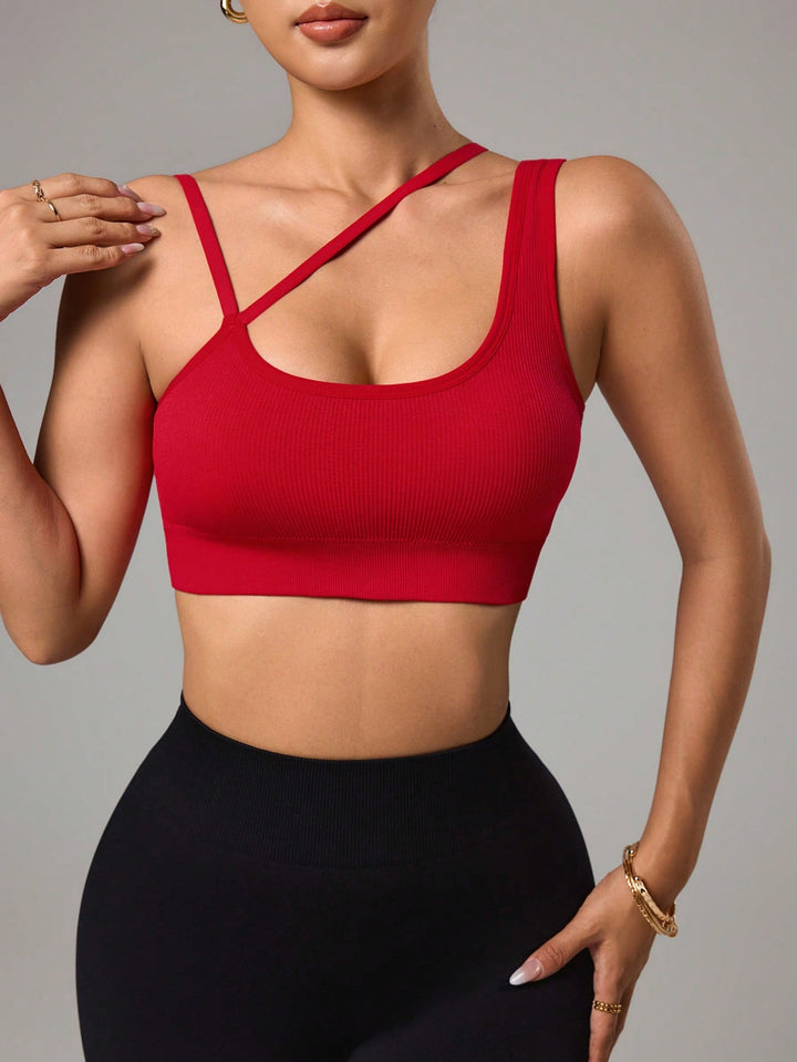SHEIN sportmelltartó, bordó