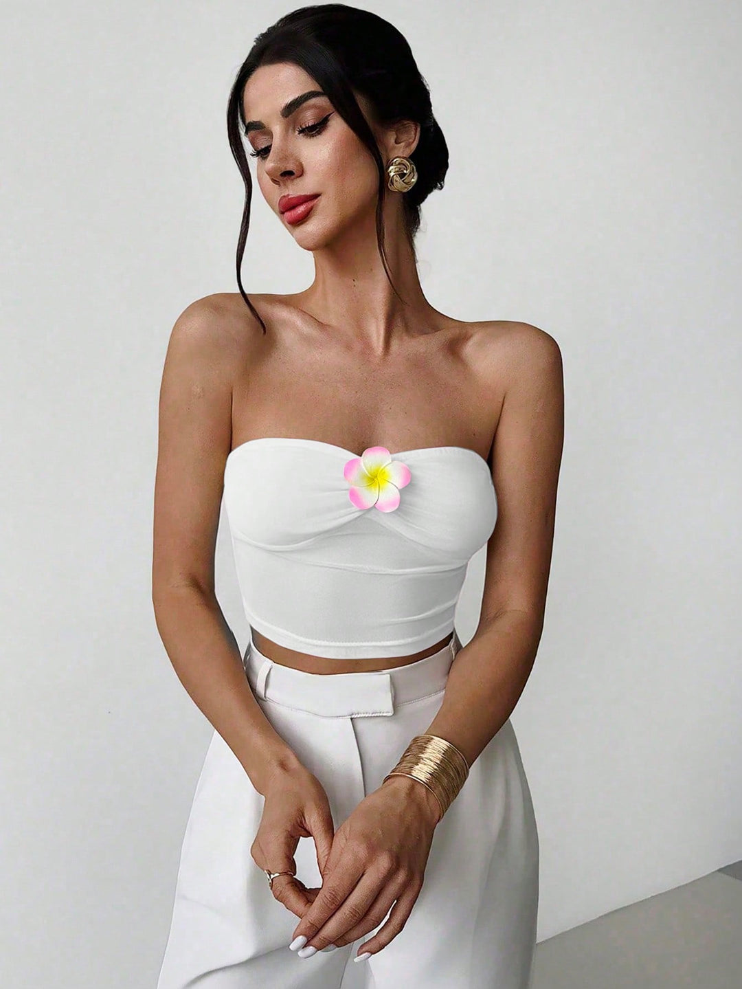 Top SHEIN, alb