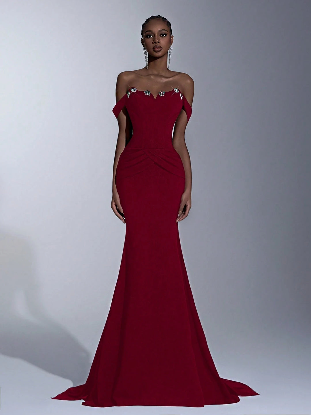 Rochie de ocazie SHEIN, vișiniu