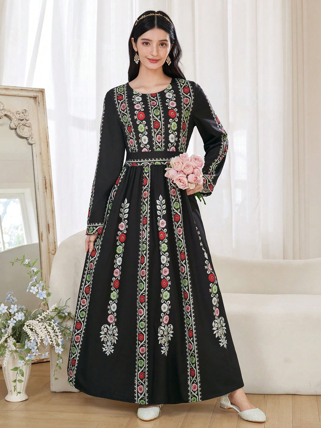 Rochie maxi SHEIN, negru