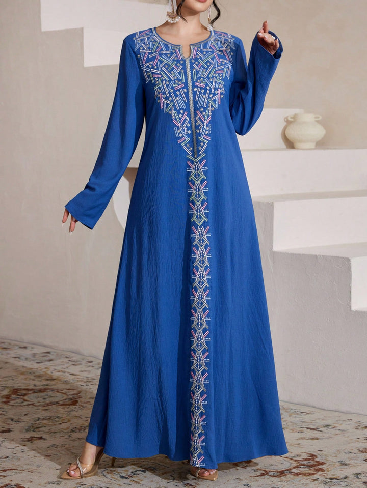 Set caftan și jalabiya SHEIN, albastru