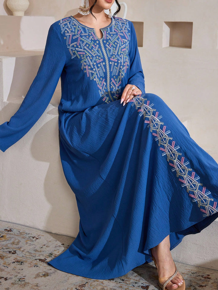 Set caftan și jalabiya SHEIN, albastru