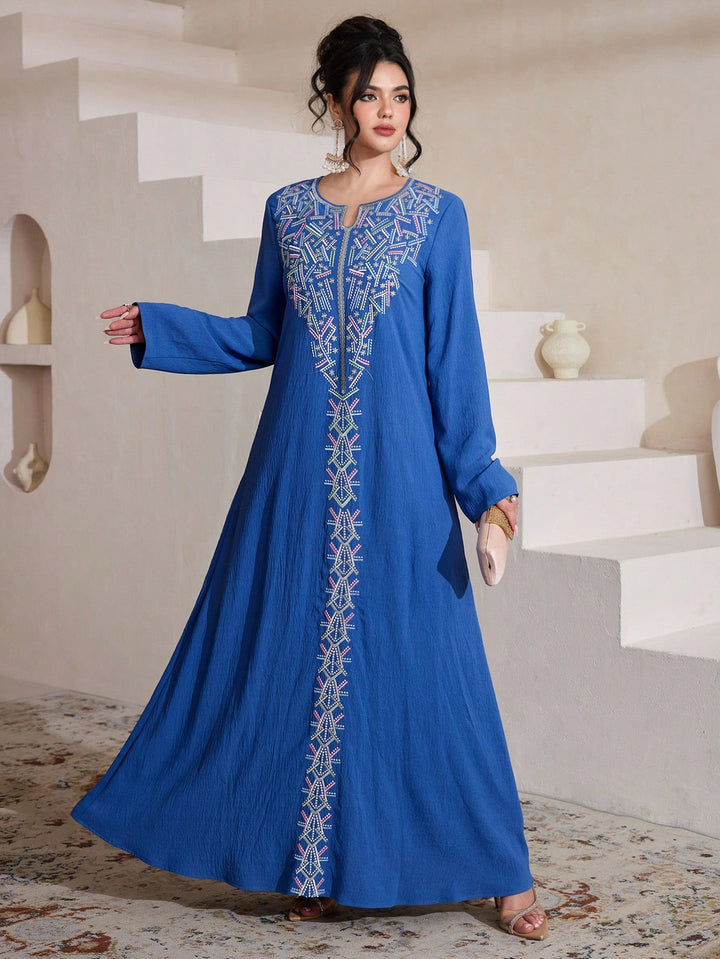 Set caftan și jalabiya SHEIN, albastru