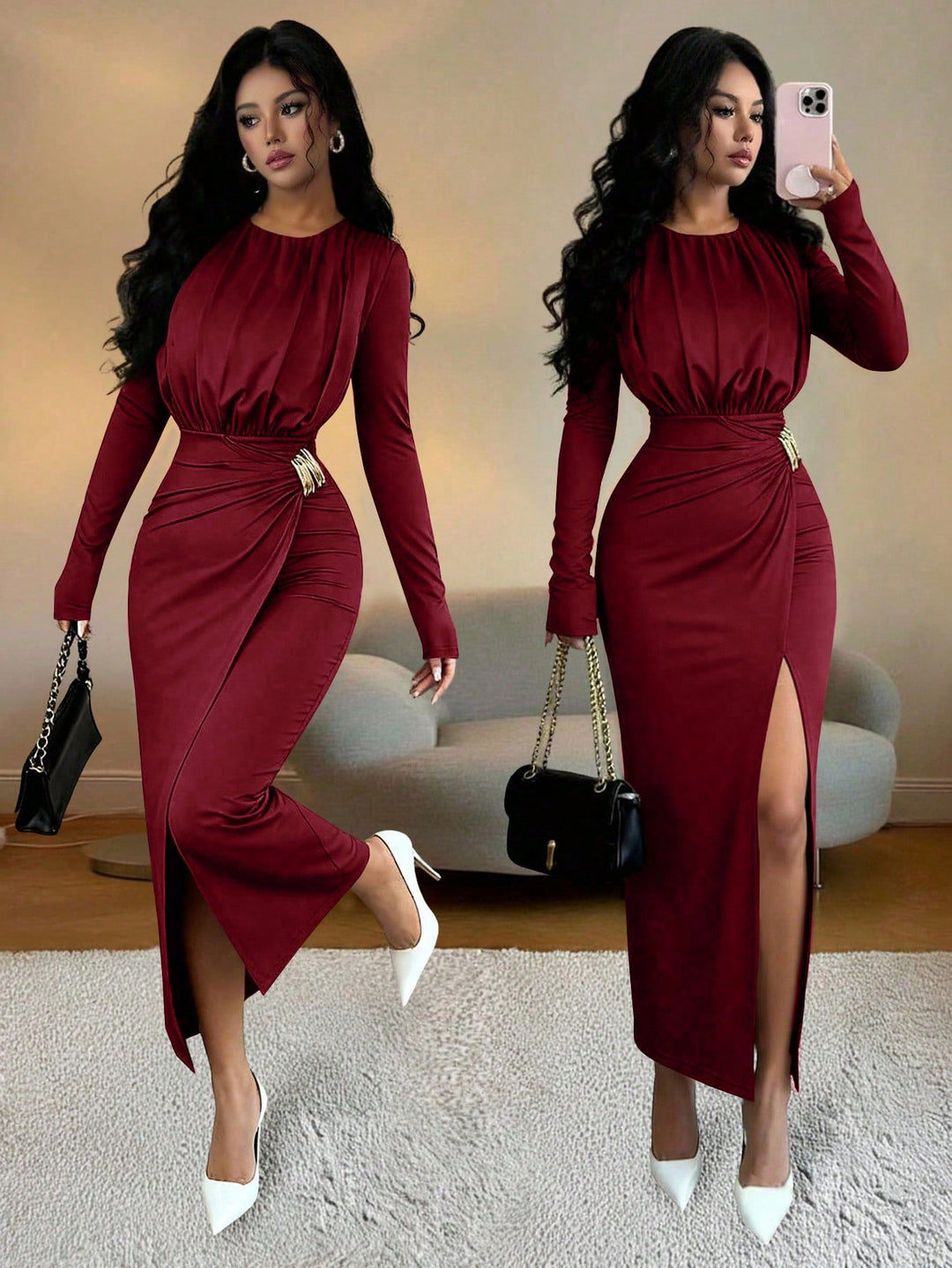 Rochie maxi SHEIN, roșu