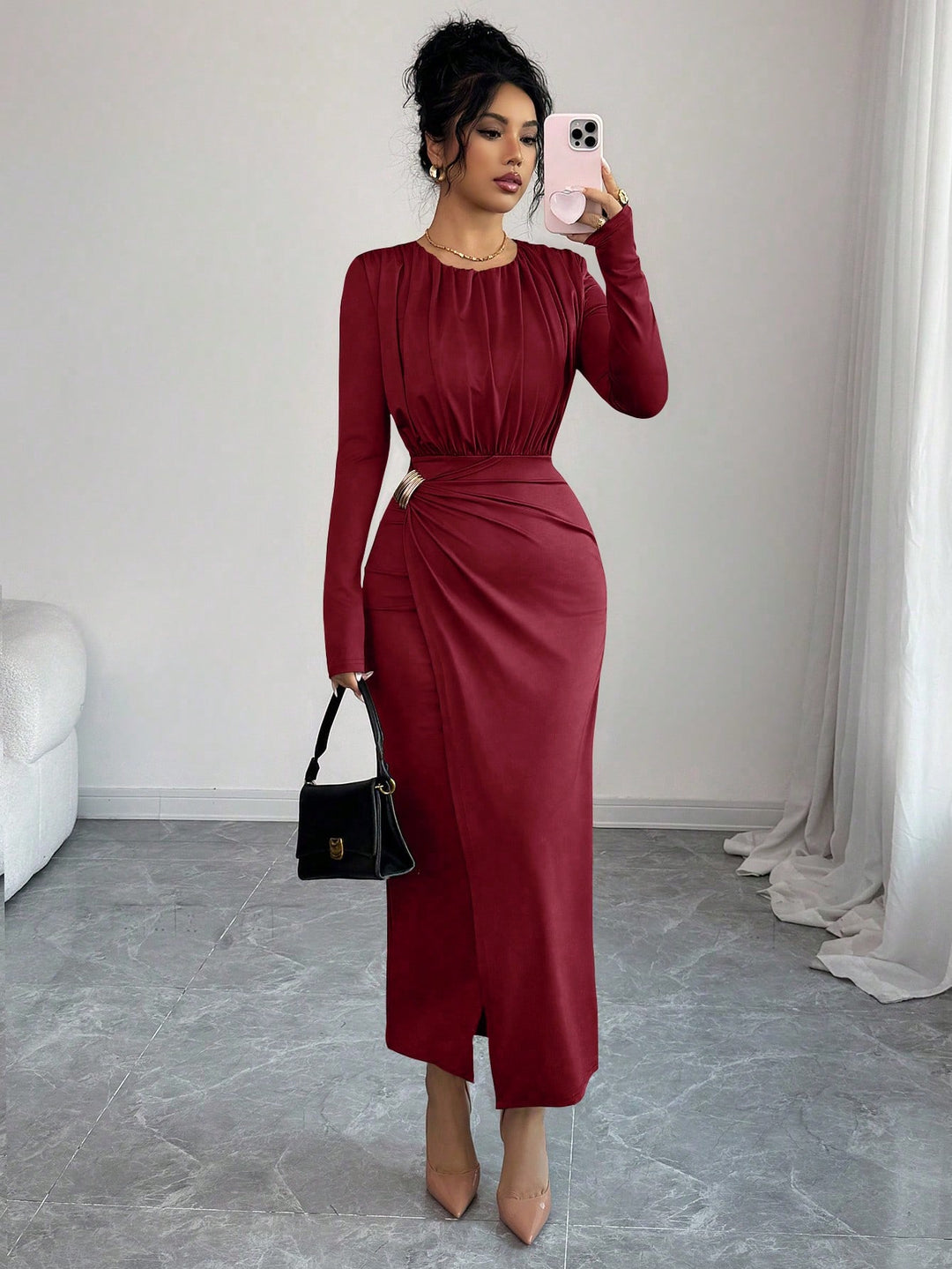 Rochie maxi SHEIN, roșu
