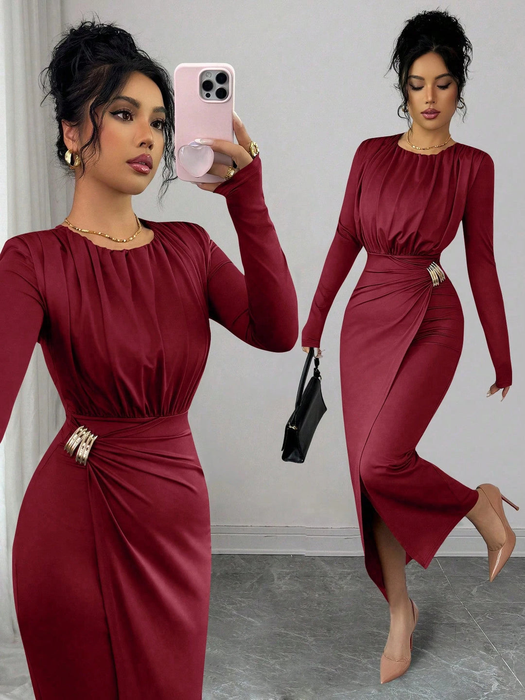 Rochie maxi SHEIN, roșu