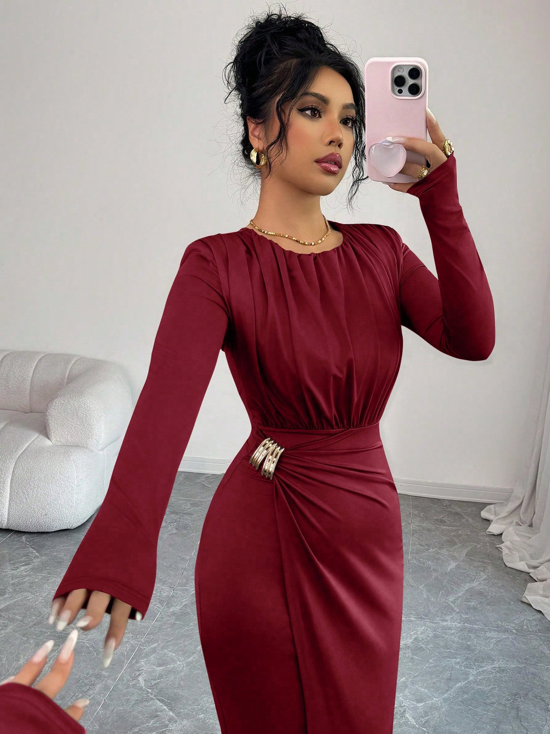 Rochie maxi SHEIN, roșu