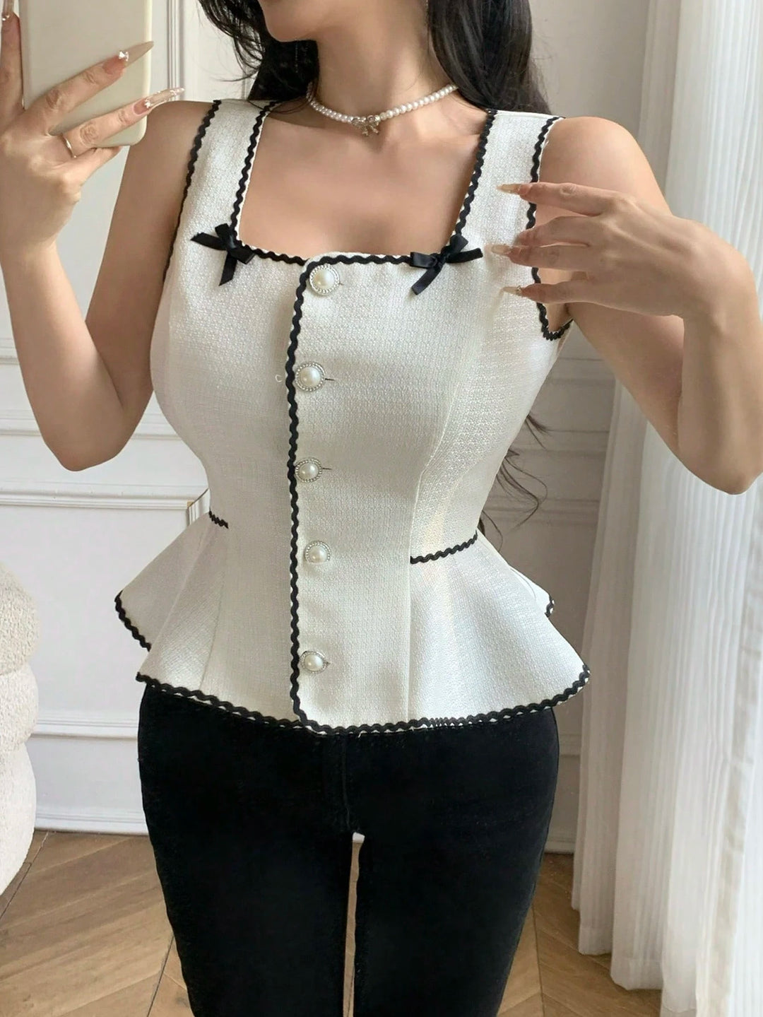 Top SHEIN, crem