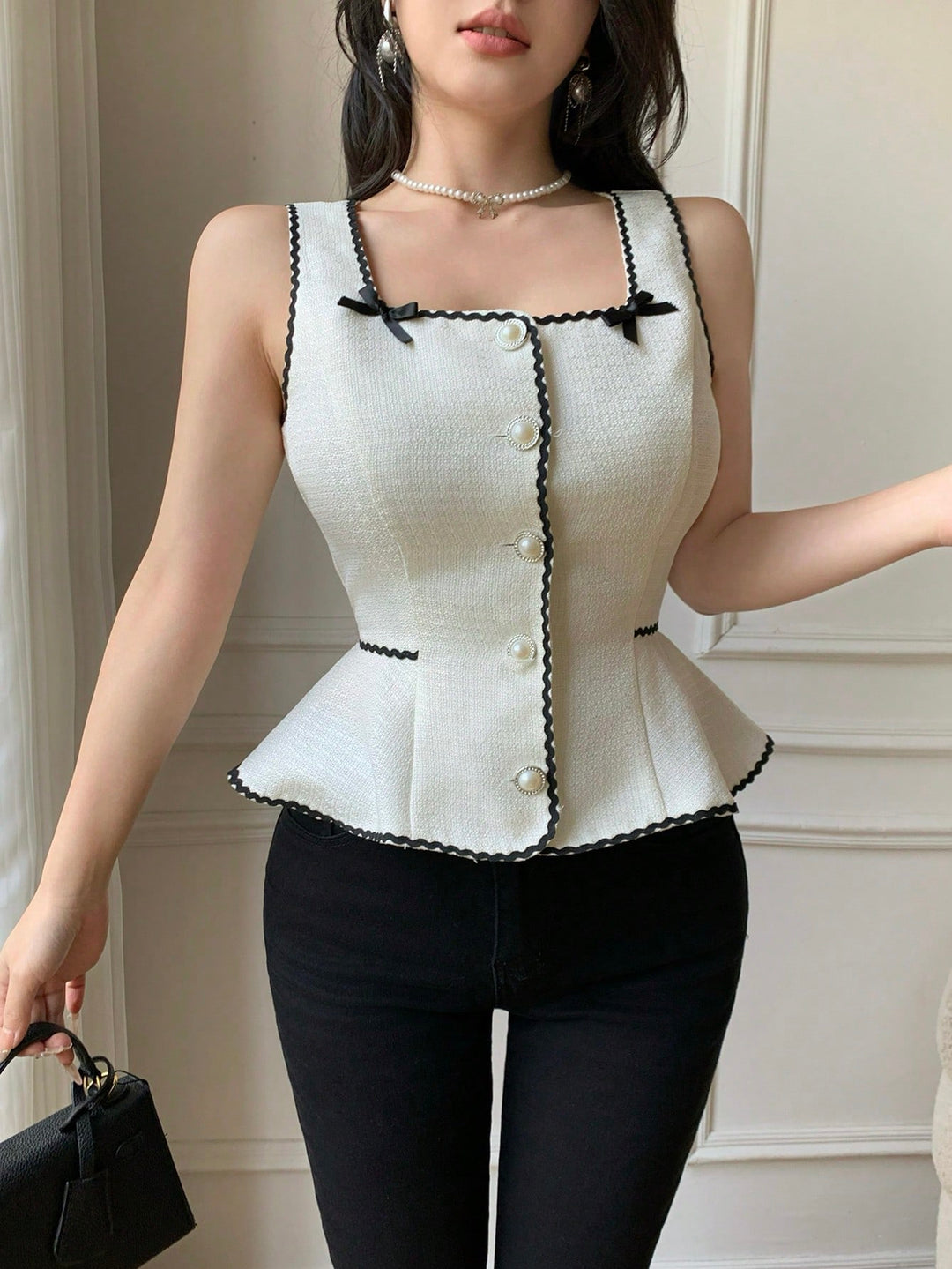 Top SHEIN, crem