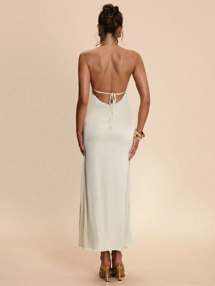 Rochie maxi SHEIN, crem